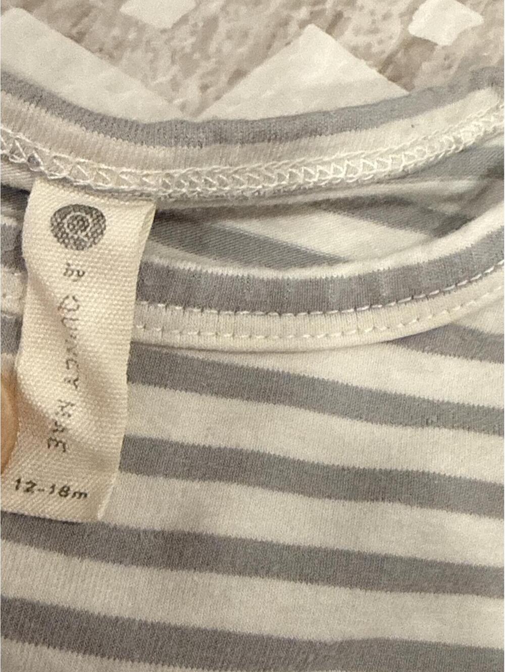 Quincy Mae Organic Cotton Long Sleeve Striped Shirt 12-18 Months